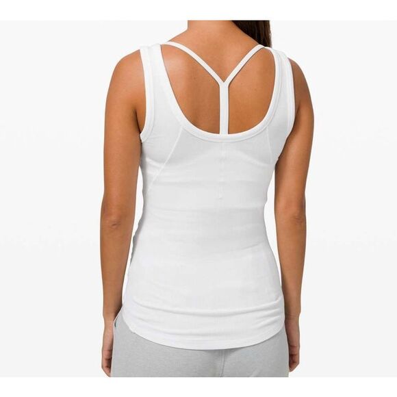Lululemon Hold Tight Scoop Neck Tank Top White, 8, EUC - Picture 2 of 4